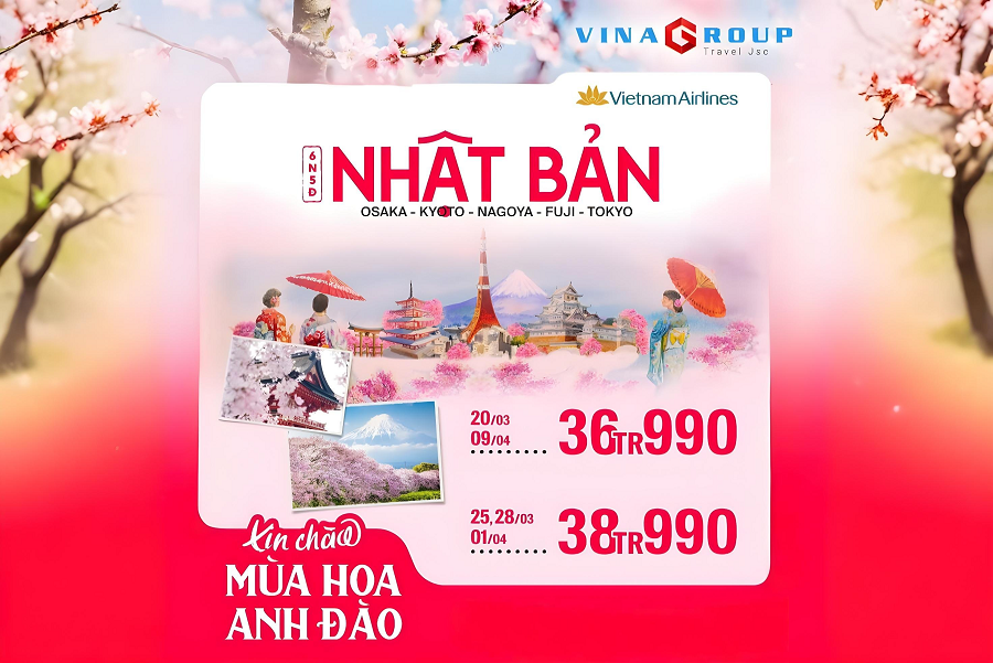 Tour Nhật Bản Mùa Hoa Anh Đào